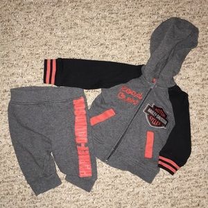 Harley Davidson infant sweat suit set 0/3m